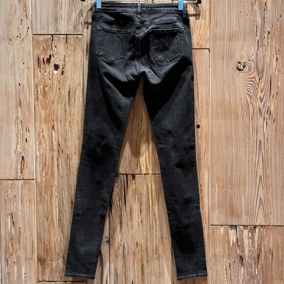 Uniqlo Womens Black Skinny Jeans 24x33 Cotton Blend Stretch Fabric - Picture 2 of 3